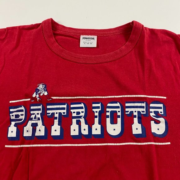 Vintage 80s 90s New England Patriots Starter Single Stitch T Shirt Mens Large XL - Picture 2 of 8